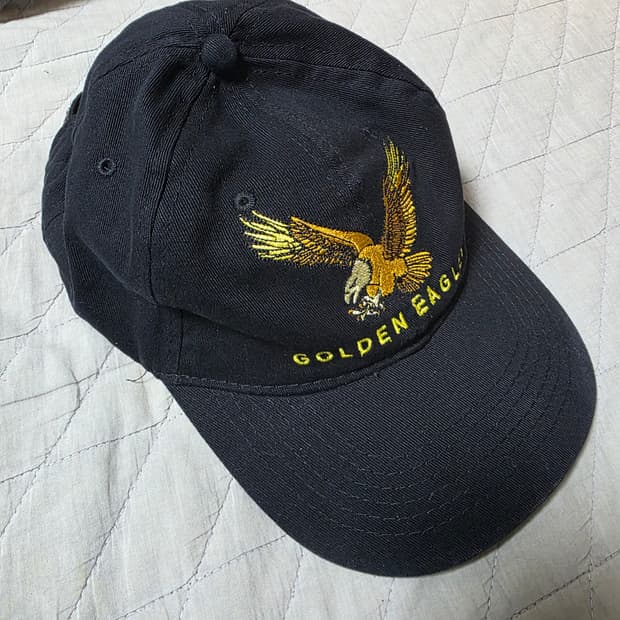 [OS] 빈티지 NRA 골든이글 6패널 볼캡 블랙 슬림