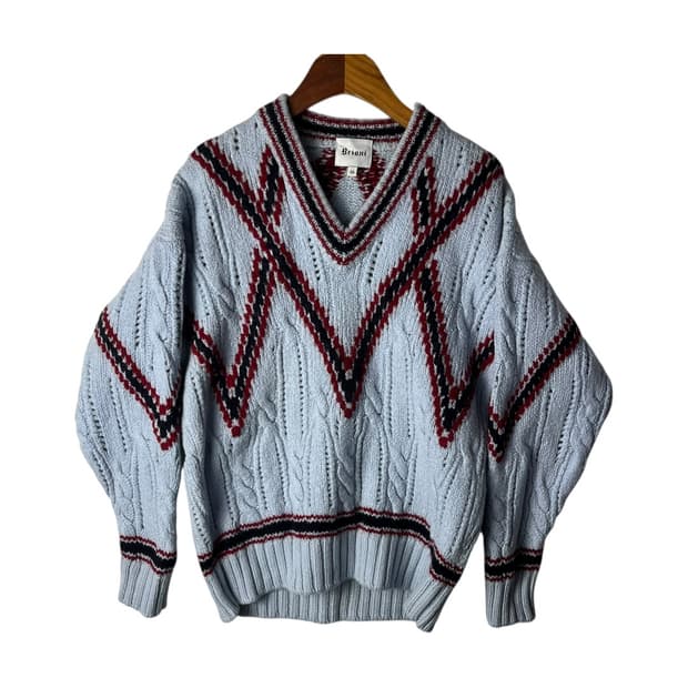 [Brioni] 브리오니 아가일 울 니트