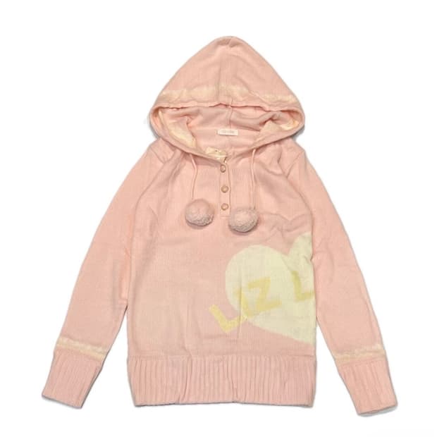 리즈리사 핀터깔 폼폼이 니트 