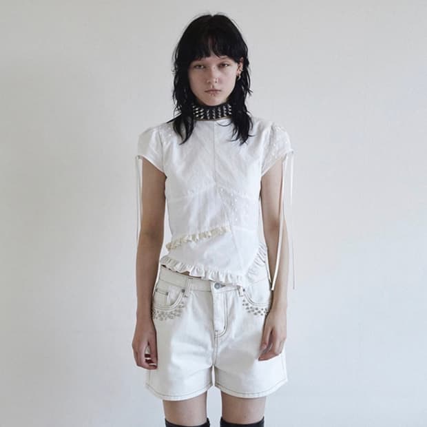 데어드 퍼프 블라우스