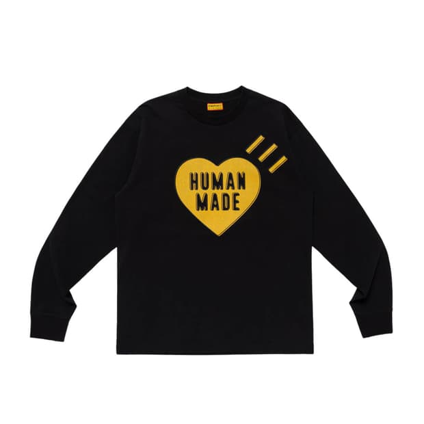 [XXL] 휴먼메이드 그래픽 롱슬리브 티셔츠 블랙 