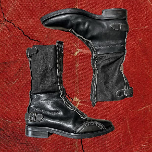 Lanvin 00s 랑방 레이어드 롱 더블 지퍼 부츠 9 (270)