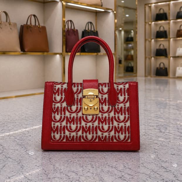 [S급]  미우미우 자카드 마드라스 토트백 판매합니다!!!