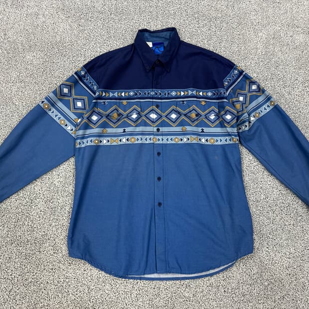 ROPER USA 90s 아즈텍 긴팔셔츠