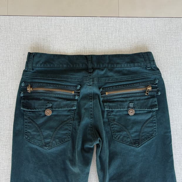 vintage zip-pocket jeans