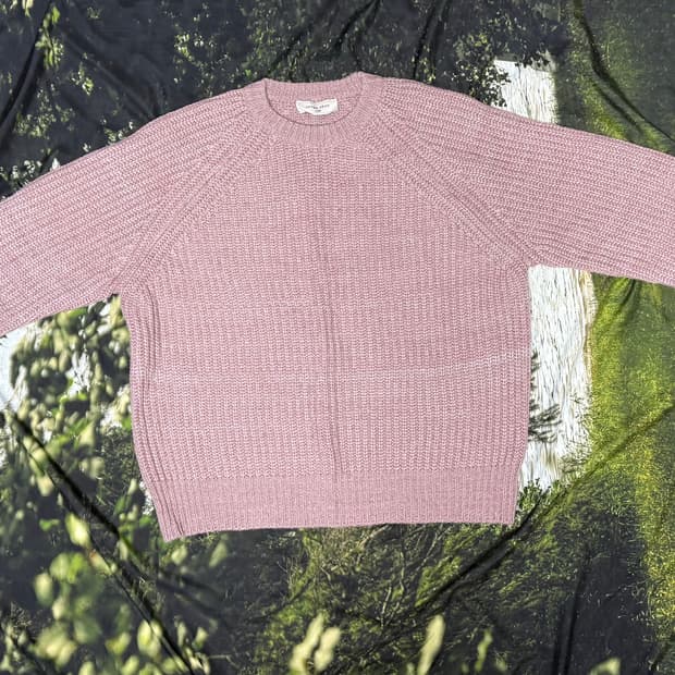 [L] 애프터프레이 인타르시아 니트 핑크