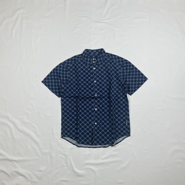 90’s 스투시 stussy 구찌 gg 패러디 ss 로고 반팔 셔츠