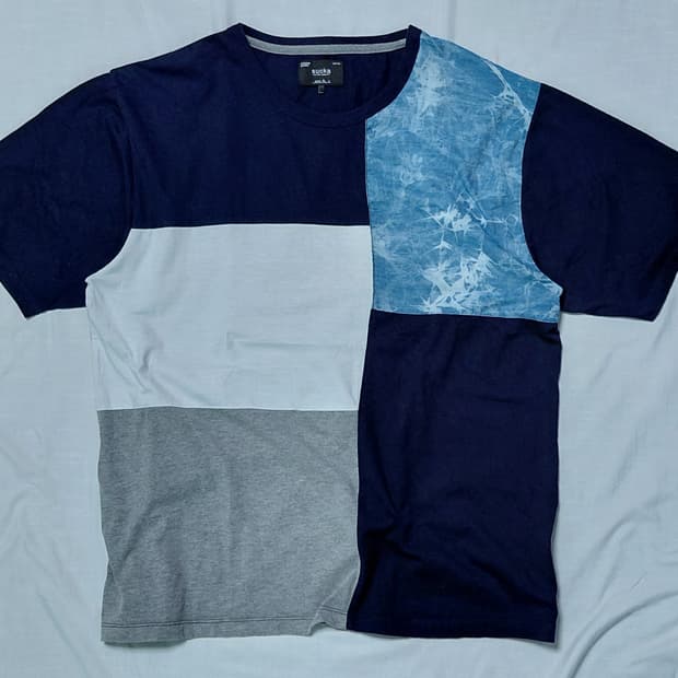 [XL] Sucka 타이다이 배색 유니크 빅사이즈 반팔 티셔츠