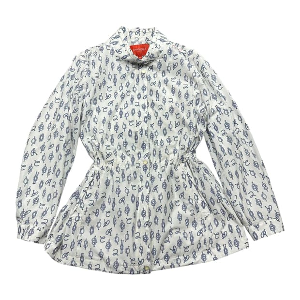 ✨ (바배) 크로커다일 허리조임 화이트 바람막이 