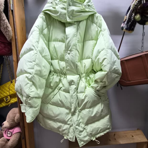 art is over 아트이즈오버 오버핏 라임푸퍼 패딩