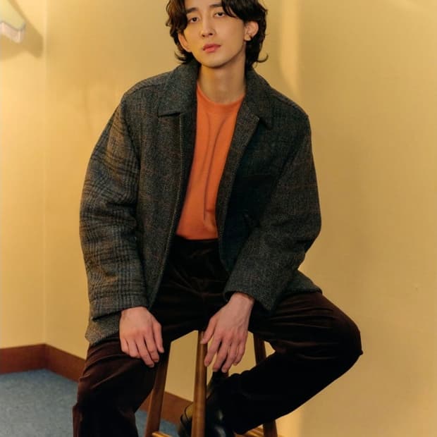 커스텀멜로우 해리스 트위드 자켓 100