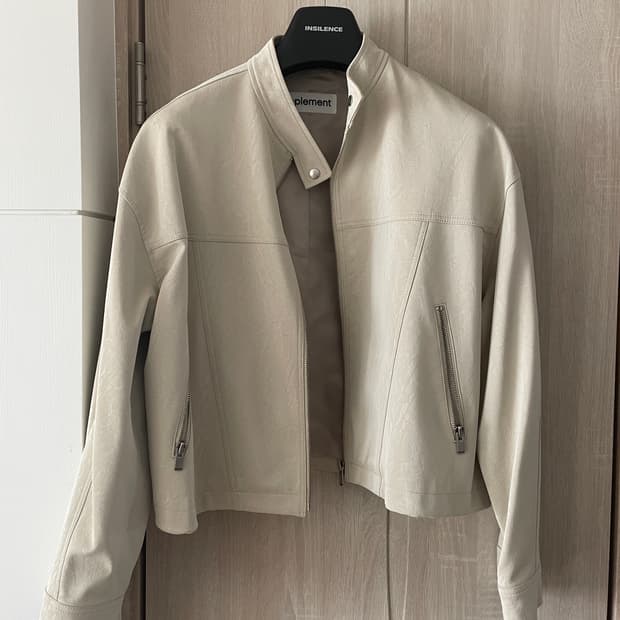 vpplement 비건 레더 블루종 자켓 S