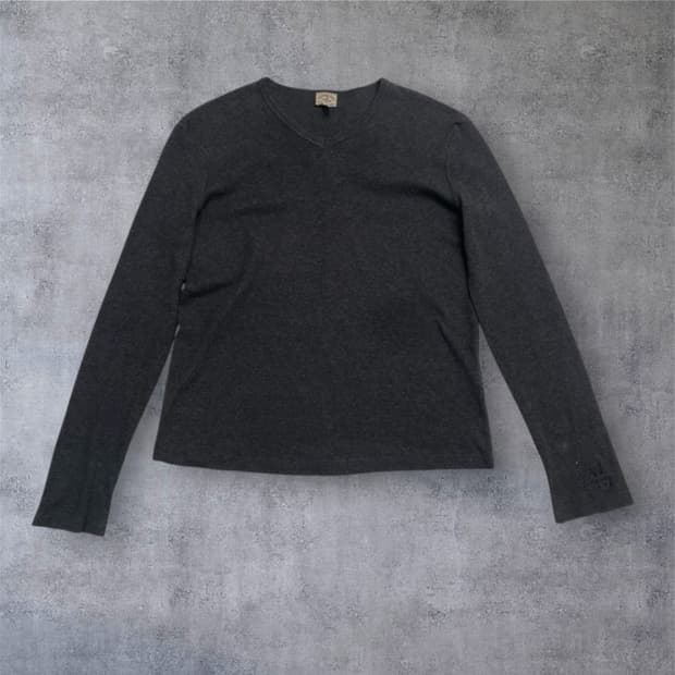 아르마니 진스 Armani Jeans 차콜 브이넥 니트 티셔츠 46