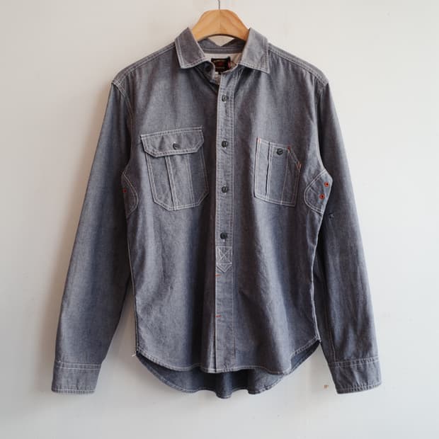 BEAMS 빔즈 샴브레이 워크셔츠 