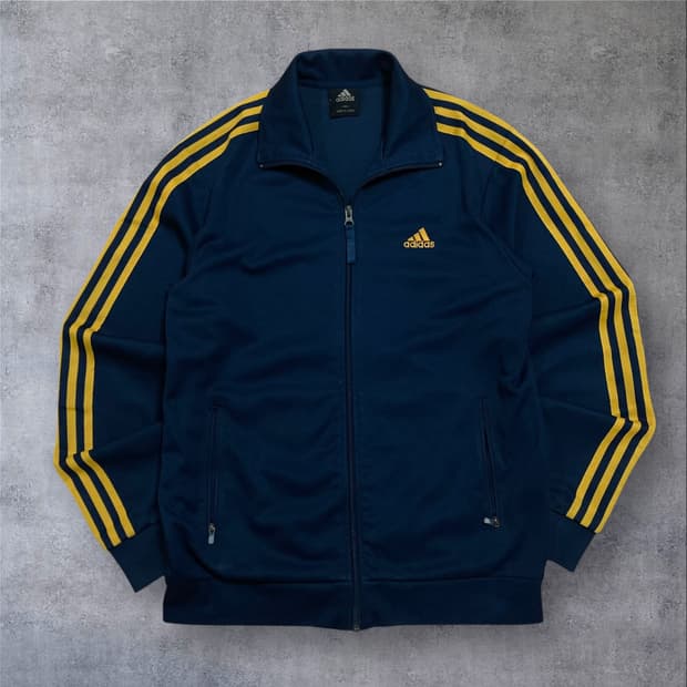 아디다스 스몰 로고 사이드 라인 네이비 트랙탑 져지