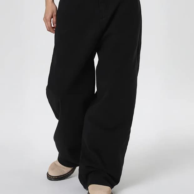 지그재그 블랙업 와이드팬츠