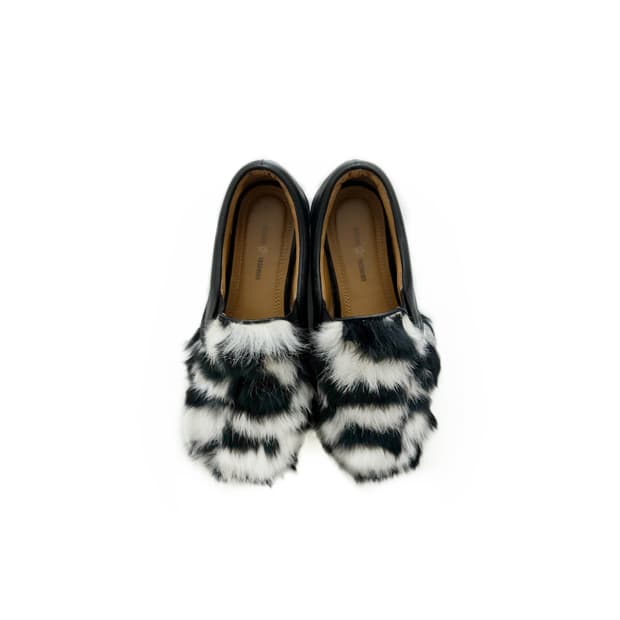 Mihara Yasuhiro fur loafers