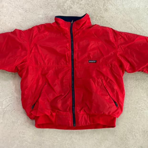 90s USA🇺🇸 파타고니아 쉘드 신칠라 웜업 봄버 자켓 딥파일