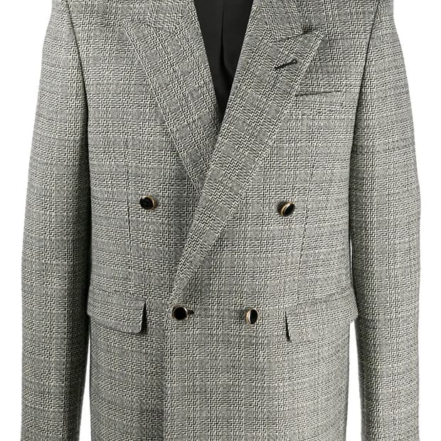 [박보검님 착용] 생로랑 디컨스트럭티드 체크 자켓