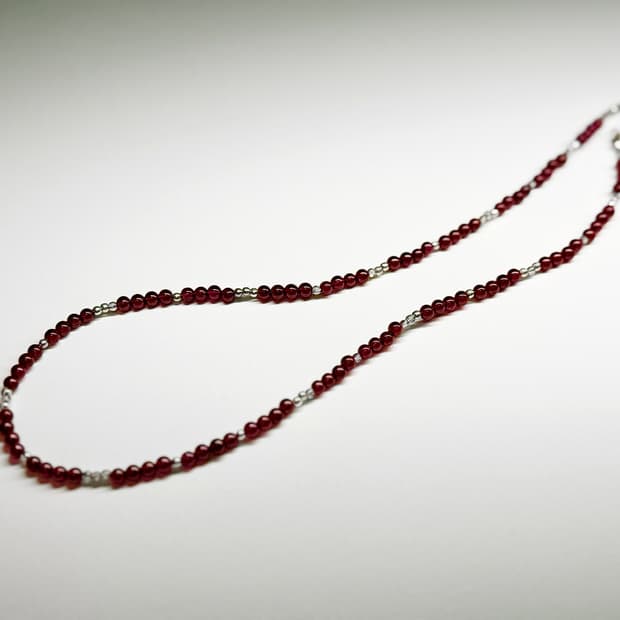 (핸드메이드)천연석 가넷 원석 목걸이