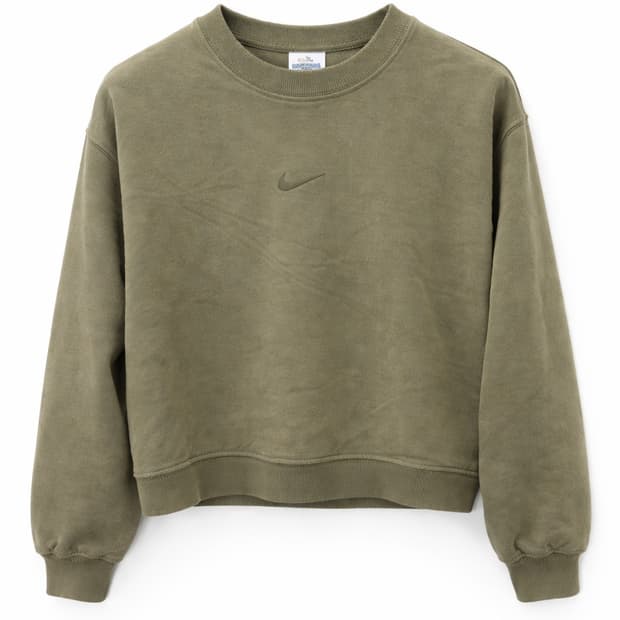 나이키 크롭 올리브 맨투맨 L