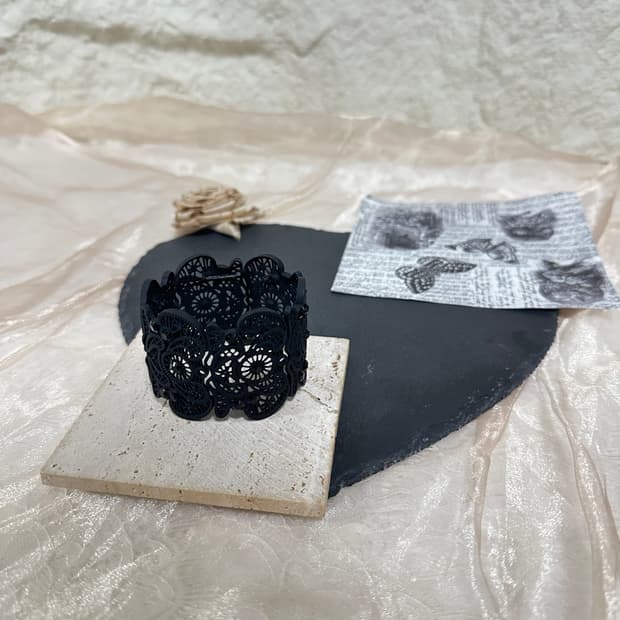 빈티지  고딕 레이스 밴딩 팔찌