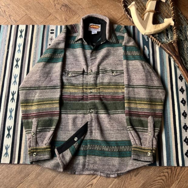 90’s paragraff 빈티지 나바호 부클 셔츠