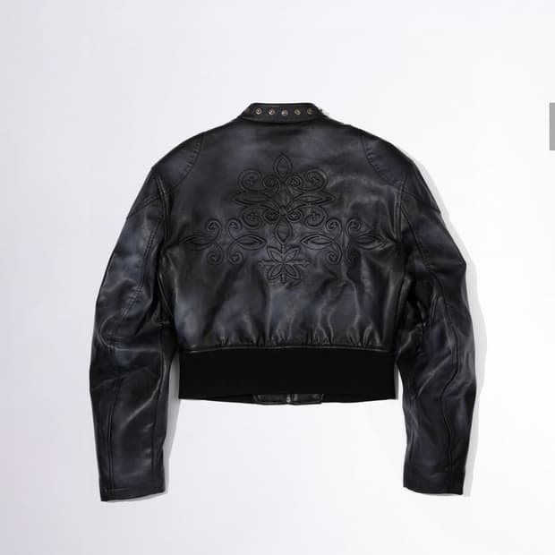 스컬프터 엠보스 레더 봄버 자켓(black) 판매합니다