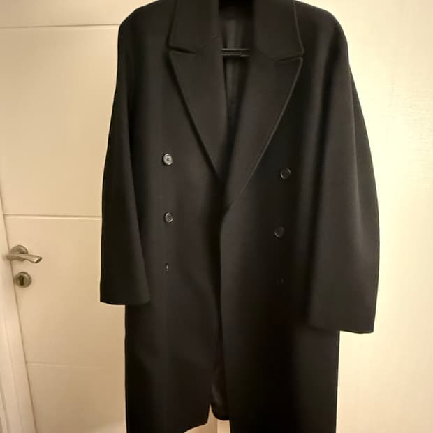 쿠어 coor 오버핏 더블 롱 코트