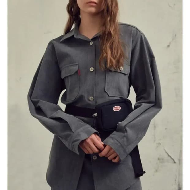 스컬프터 18SS 피그먼트 워시 셔츠 (차콜)
