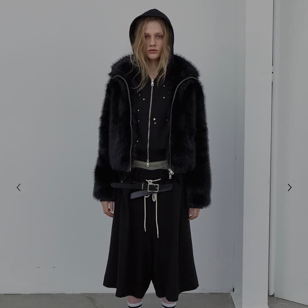  LCDC NEW FUR ZIP-UP JACKET (BLACK)