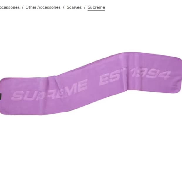 슈프림 폴라텍 스카프 목도리 퍼플