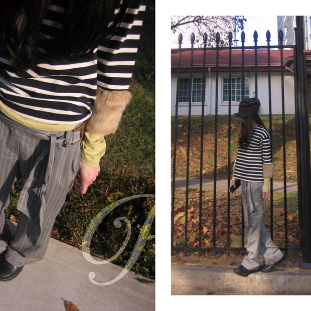 [SIMPLICITE] pur stripe raglan t-shirts