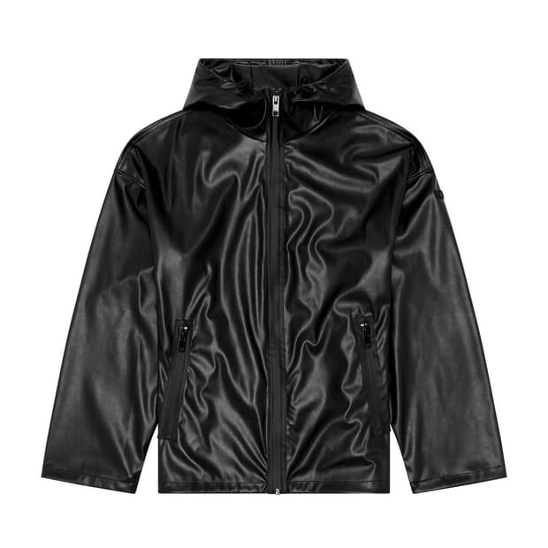 디젤 J믹 후드 윈드브레이커 가죽 점퍼 