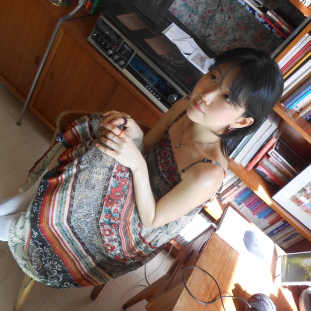 오리엔탈 플라워 스모크 뷔스티에 원피스