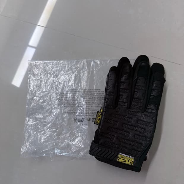 슈프림 x 메카닉스 가죽 워크 글러브 블랙 - 24SS