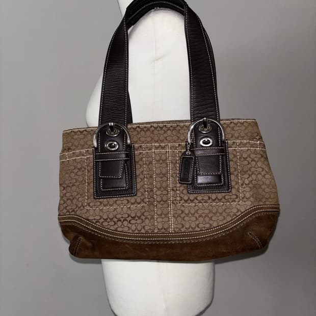 Coach suede vintage shoulder bag