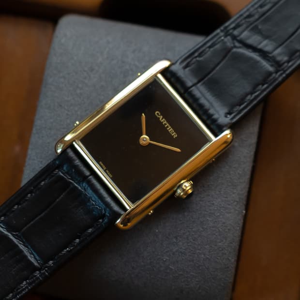 까르띠에 머스트 탱크 lm 쿼츠 빈티지 시계