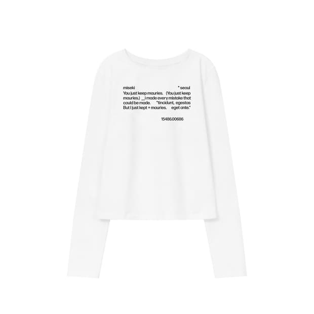 미세키서울 Quote long sleeves WHITE