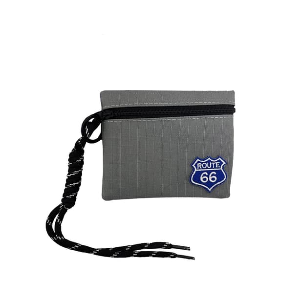 route 66 pouch keyring (gray)