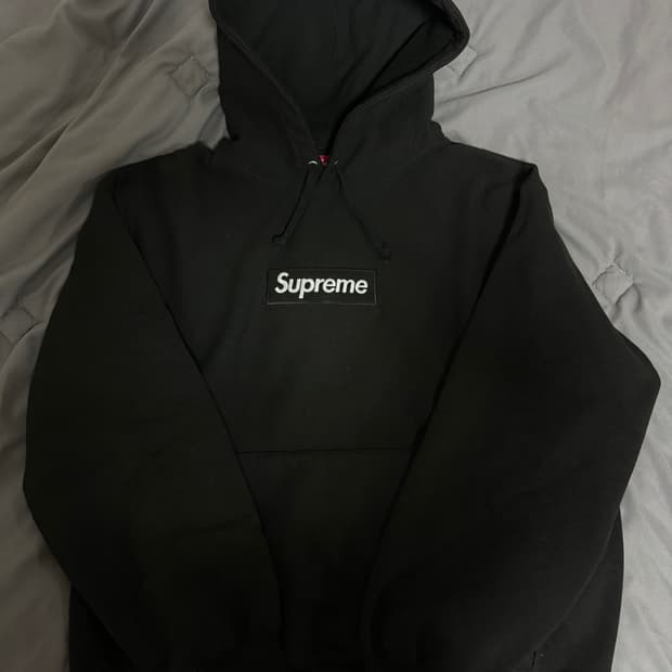 슈프림 박스로고 후드 블랙 M 23fw