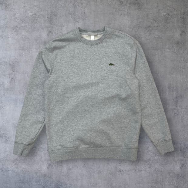 라코스테 Lacoste 라이트그레이 크루넥 코튼 맨투맨 4 (100)