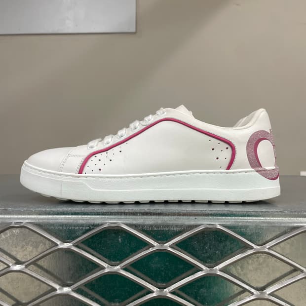 페레가모 맨해튼 간치니 프린트 스니커즈 7.5