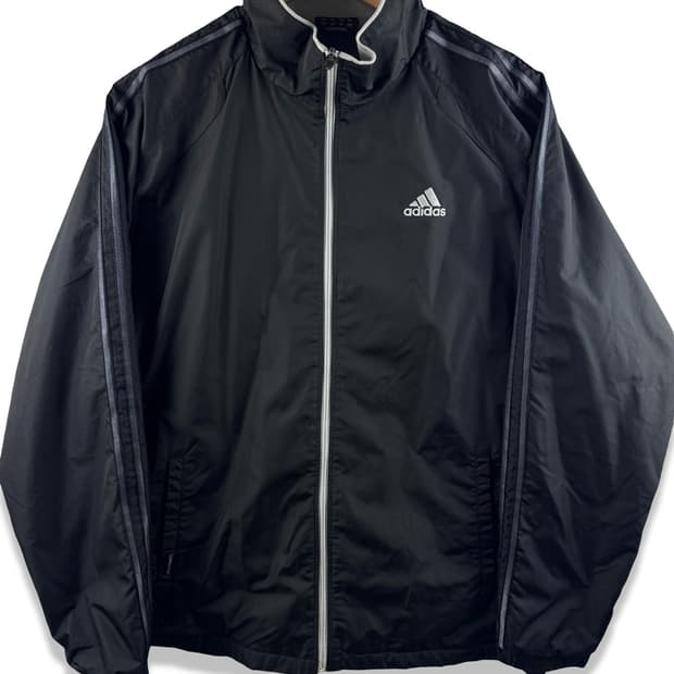 아디다스 블랙 삼선 바람막이2441