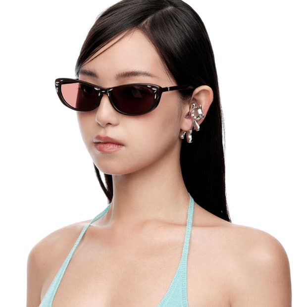 위민 YVMIN 25fw 리플 메탈 인레이 선글라스/브라운