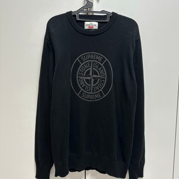 슈프림 스톤아일랜드 콜라보 니트 L