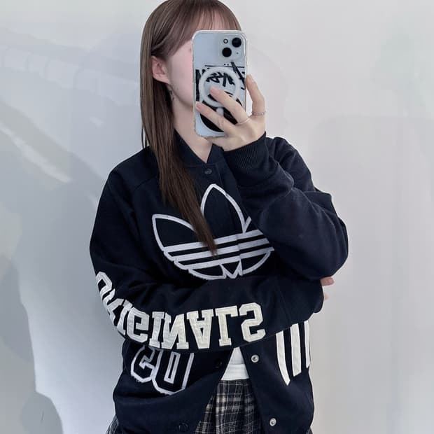 아디다스 블랙 빅로고 트랙탑