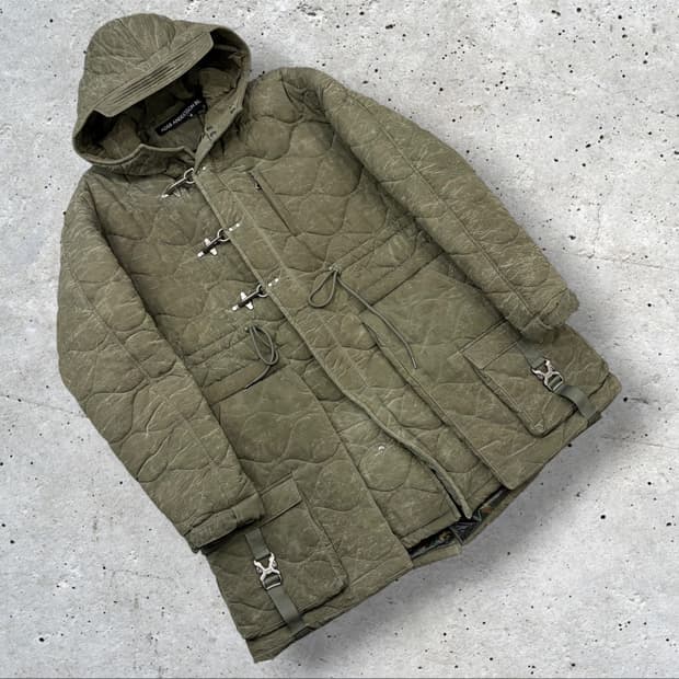 [XL] ADS8 앤더슨벨 레이스업 피쉬테일 퀼팅 패딩 카키 D639