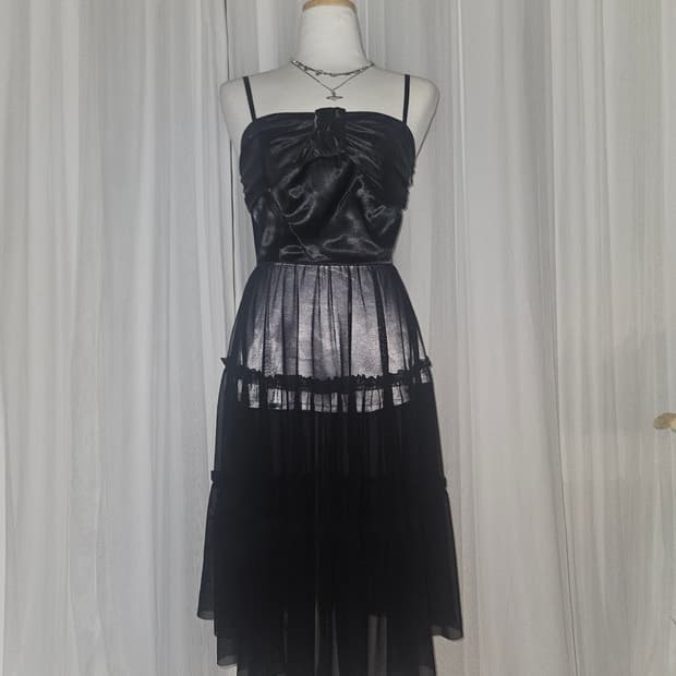 빈티지 공겜여주 히메 리본 퍼플 드레스