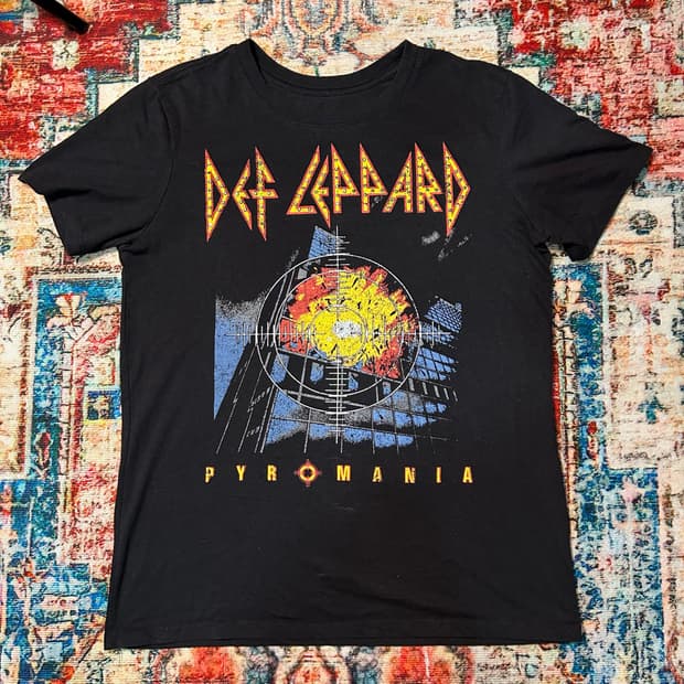 [M] 데프레파드 Def leppard 파이로 매니아 스터드 밴드티